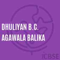 Dhuliyan B.C. Agawala Balika Secondary School Logo