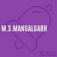 M.S.Mangalgarh Middle School Logo