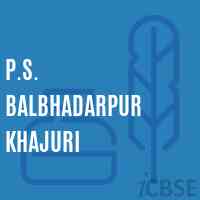 P.S. Balbhadarpur Khajuri Primary School Logo