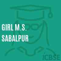 Girl M.S. Sabalpur Middle School Logo