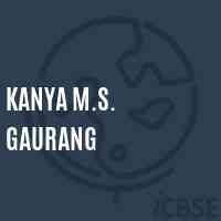 Kanya M.S. Gaurang Middle School Logo