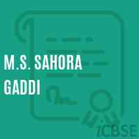 M.S. Sahora Gaddi Middle School Logo