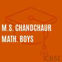 M.S. Chandchaur Math. Boys Middle School Logo
