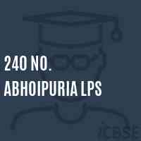 240 No. Abhoipuria Lps Primary School Logo