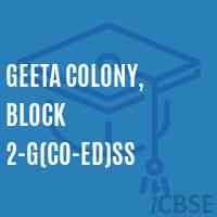 Geeta Colony, Block 2-G(Co-ed)SS Secondary School Logo