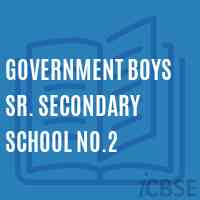 Government Boys Sr. Secondary School No.2 Logo