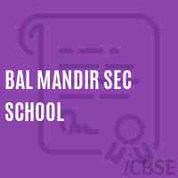 Bal Mandir Sec School Logo