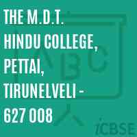 The M.D.T. Hindu College, Pettai, Tirunelveli - 627 008 Logo