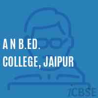 A N B.Ed. College, Jaipur Logo