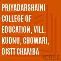 Priyadarshaini College of Education, VIll. Kudnu, Chowari, Distt Chamba Logo