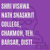 Shri Vishwa Nath Snaskrit College, Chakmoh, Teh. Barsar, Distt Hamirpur Logo