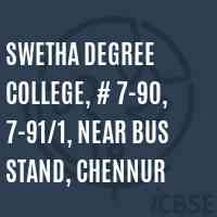 Swetha Degree College, # 7-90, 7-91/1, Near Bus Stand, Chennur Logo
