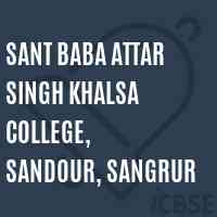 Sant Baba Attar Singh Khalsa College, Sandour, Sangrur Logo