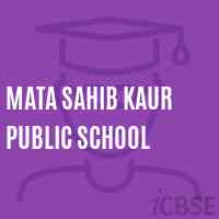 Mata Sahib Kaur Public School Logo