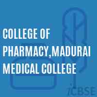 College of Pharmacy,Madurai Medical College Logo