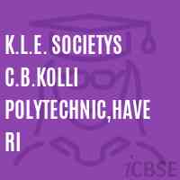K.L.E. Societys C.B.Kolli Polytechnic,Haveri College Logo