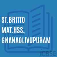 St.Britto Mat.Hss, Gnanaolivupuram Senior Secondary School Logo