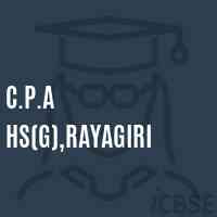 C.P.A Hs(G),Rayagiri Secondary School Logo