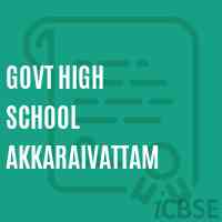 Govt High School Akkaraivattam Logo