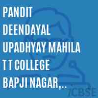 Pandit Deendayal Upadhyay Mahila T T College Bapji Nagar, Baran Logo
