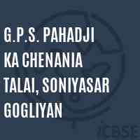 G.P.S. Pahadji Ka Chenania Talai, Soniyasar Gogliyan Primary School Logo