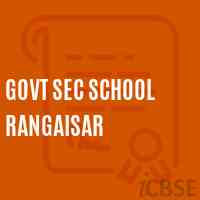 Govt Sec School Rangaisar Logo