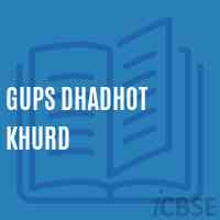 Gups Dhadhot Khurd Middle School Logo
