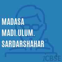 Madasa Madi.Ulum. Sardarshahar Primary School Logo