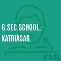 G.Sec.School, Katriasar Logo