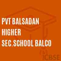 Pvt Balsadan Higher Sec.School Balco Logo