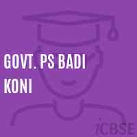 Govt. Ps Badi Koni Primary School Logo