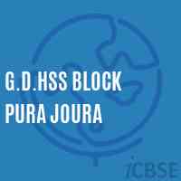 G.D.Hss Block Pura Joura Senior Secondary School Logo