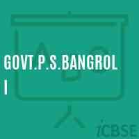 Govt.P.S.Bangroli Primary School Logo