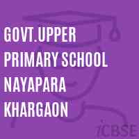 Govt.Upper Primary School Nayapara Khargaon Logo