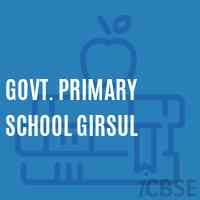 Govt. Primary School Girsul Logo