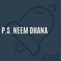 P.S. Neem Dhana Primary School Logo