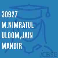 30927 M.Nimratul Uloom,Jain Mandir Primary School Logo