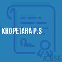 Khopetara P.S Primary School Logo