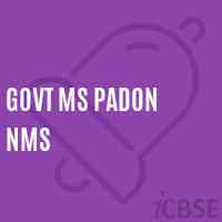 Govt Ms Padon Nms Middle School Logo