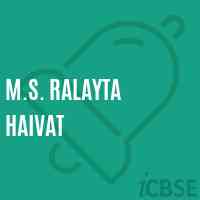 M.S. Ralayta Haivat Middle School Logo