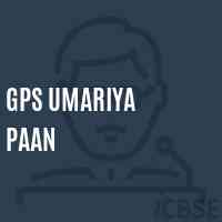 Gps Umariya Paan Primary School Logo
