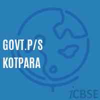 Govt.P/s Kotpara Primary School Logo