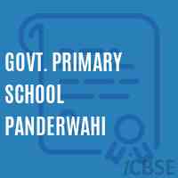 Govt. Primary School Panderwahi Logo