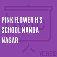 Pink Flower H S School Nanda Nagar Logo