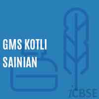 Gms Kotli Sainian Middle School Logo