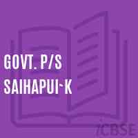 Govt. P/s Saihapui`k Primary School Logo