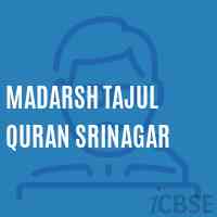 Madarsh Tajul Quran Srinagar Middle School Logo
