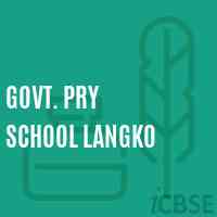 Govt. Pry School Langko Logo