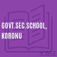 Govt.Sec.School, Koronu Logo