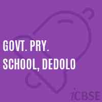 Govt. Pry. School, Dedolo Logo